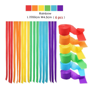 Rainbow Crepe Paper Streamers