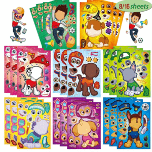 PAW Patrol Puzzle Stickers Make a Face kids