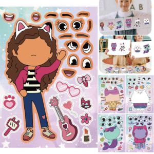 Gabby Cat Dolls Cartoon Stickers Diy