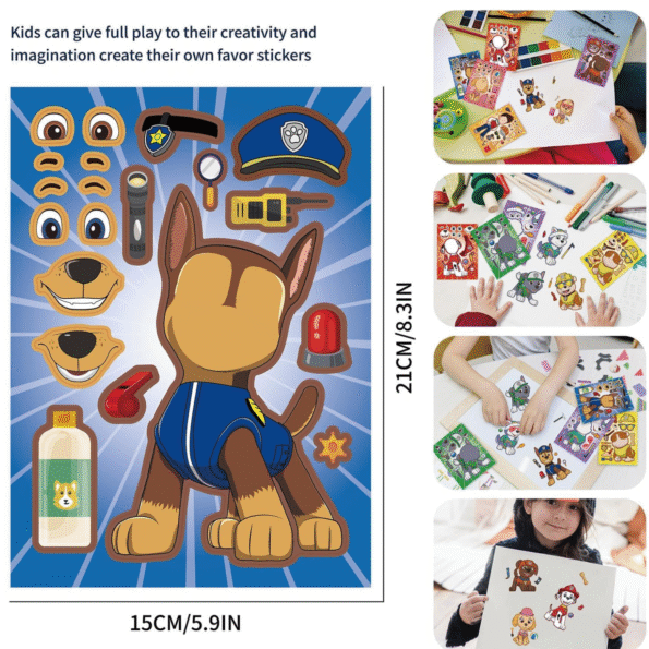 PAW Patrol Puzzle Stickers Make a Face kids - Image 2