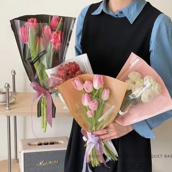 20pcs Multi-bouquet Rose Flower Wrapping Bags Waterproof - Image 3