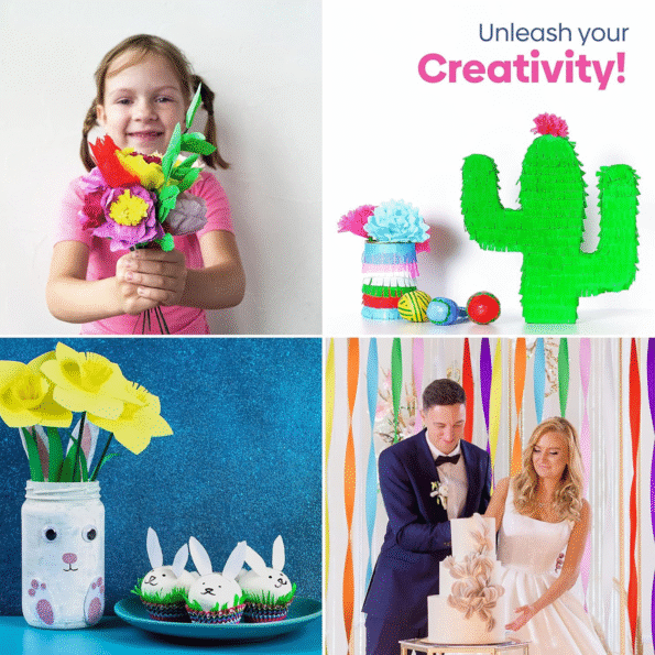 Rainbow Crepe Paper Streamers - Image 4