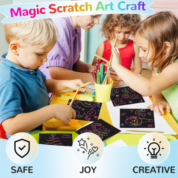 Rainbow Scratch Art Diy Mini Notes - Image 3