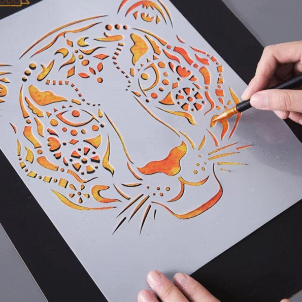 Rainbow Scratch Art Craft Stencil - Image 5