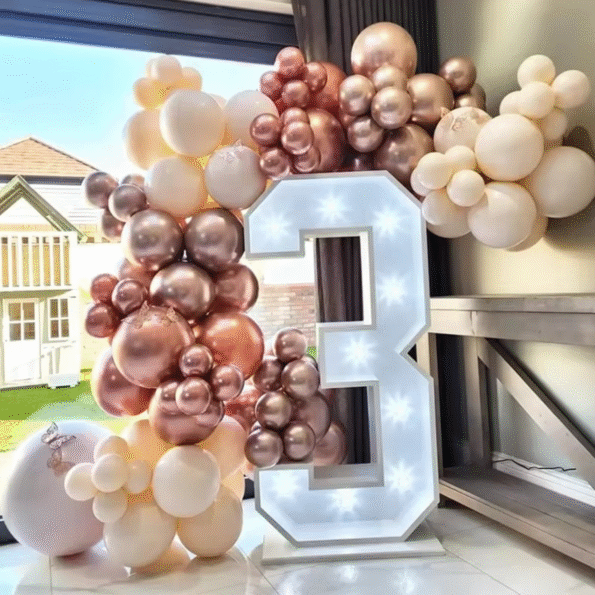 Rose Gold Metallic Latex Balloons - Image 4