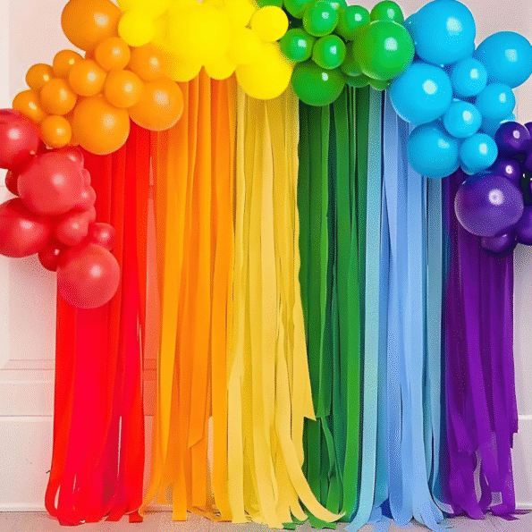 Rainbow Crepe Paper Streamers - Image 6