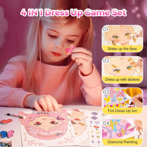 Fantasy 4 in 1 Princess Art Craft Kits - Image 6